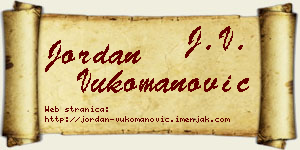 Jordan Vukomanović vizit kartica